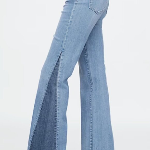 High rise patched 70’s flare jeans - Picture 1 of 5